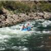 Salmon River rafters paddling through fast white water