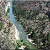 Salmon River view from the mountain top near Shoup, Idaho