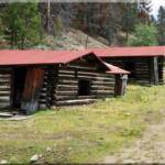 Beautiful Idaho scenic views can be enjoyed while visiting the many Idaho ghost towns  These cabins from Leesburg gold mining town where gold was discovered in 1864 is about 80 miles from Moose Creek Estates.