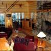 Model mountain home living room at Moose Creek Estates premier Idaho mountain real estate.