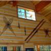 Model mountain home vaulted living room ceiling at Moose Creek Estates one of two Idaho homes for sale