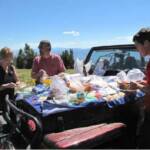 Idaho picnic lunch on top of the Rocky Mountains.